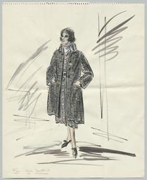 For Miss Dietrich (Materialtitel), Kostümentwurf, 1957 (circa)