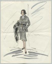 Bias Skirt (Materialtitel), Kostümentwurf, 1957 (circa)