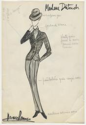Vorschaubild zu  'Marlene Dietrich - Eine schmale Hose mit Sakko und kleinem Hut'