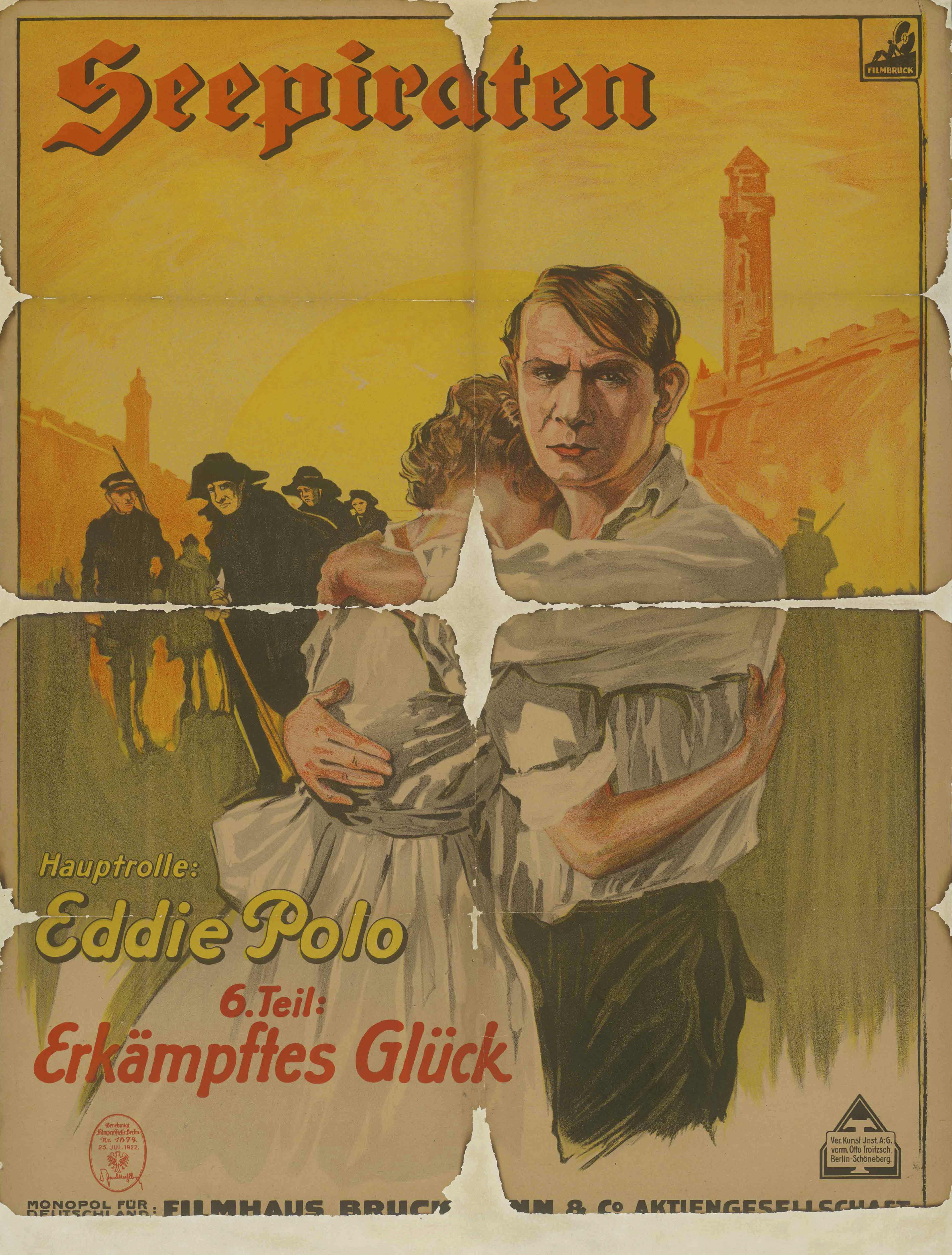 Filmplakat für Seepiraten, 1922