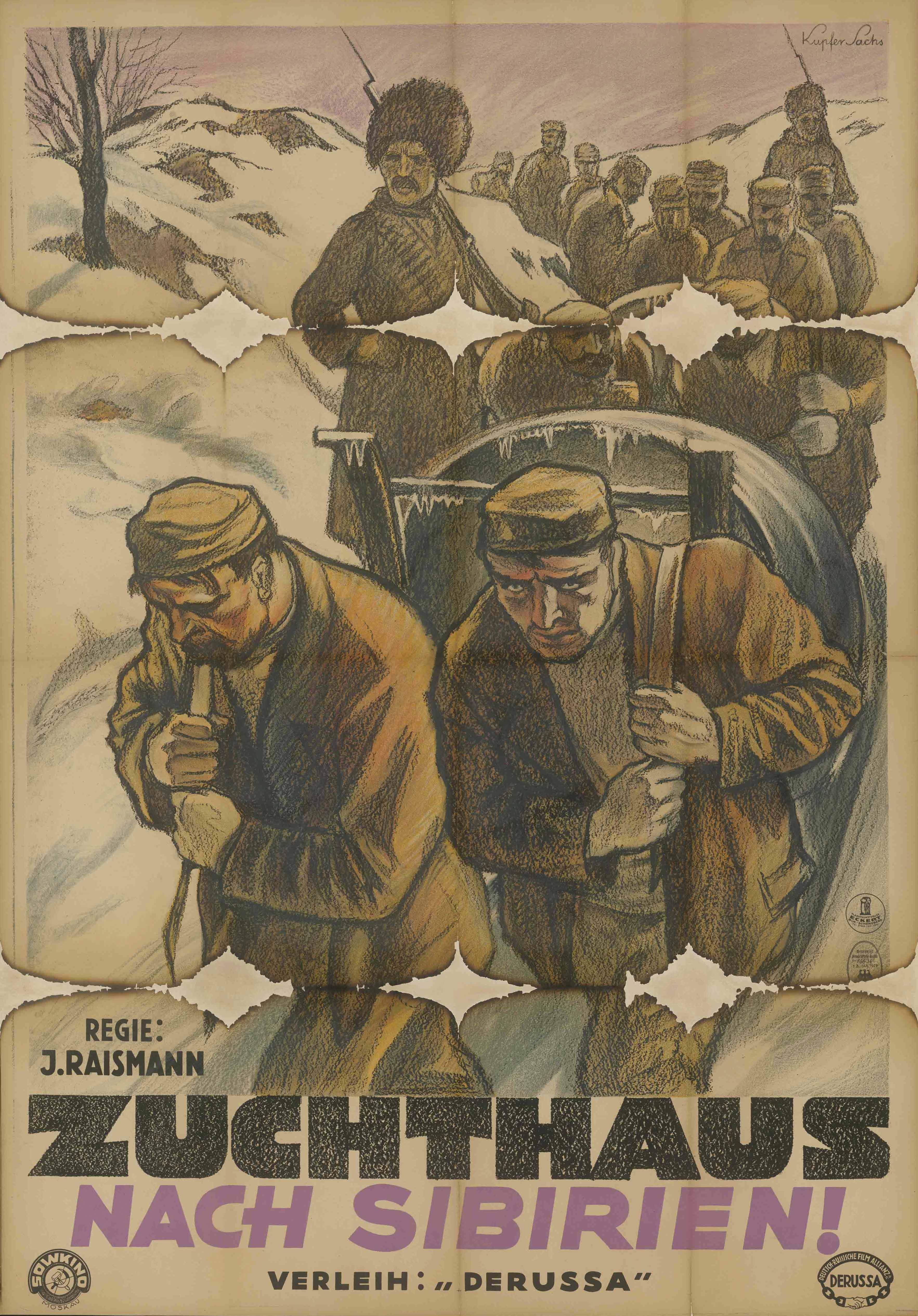 Film poster for Katorga, USSR 1928