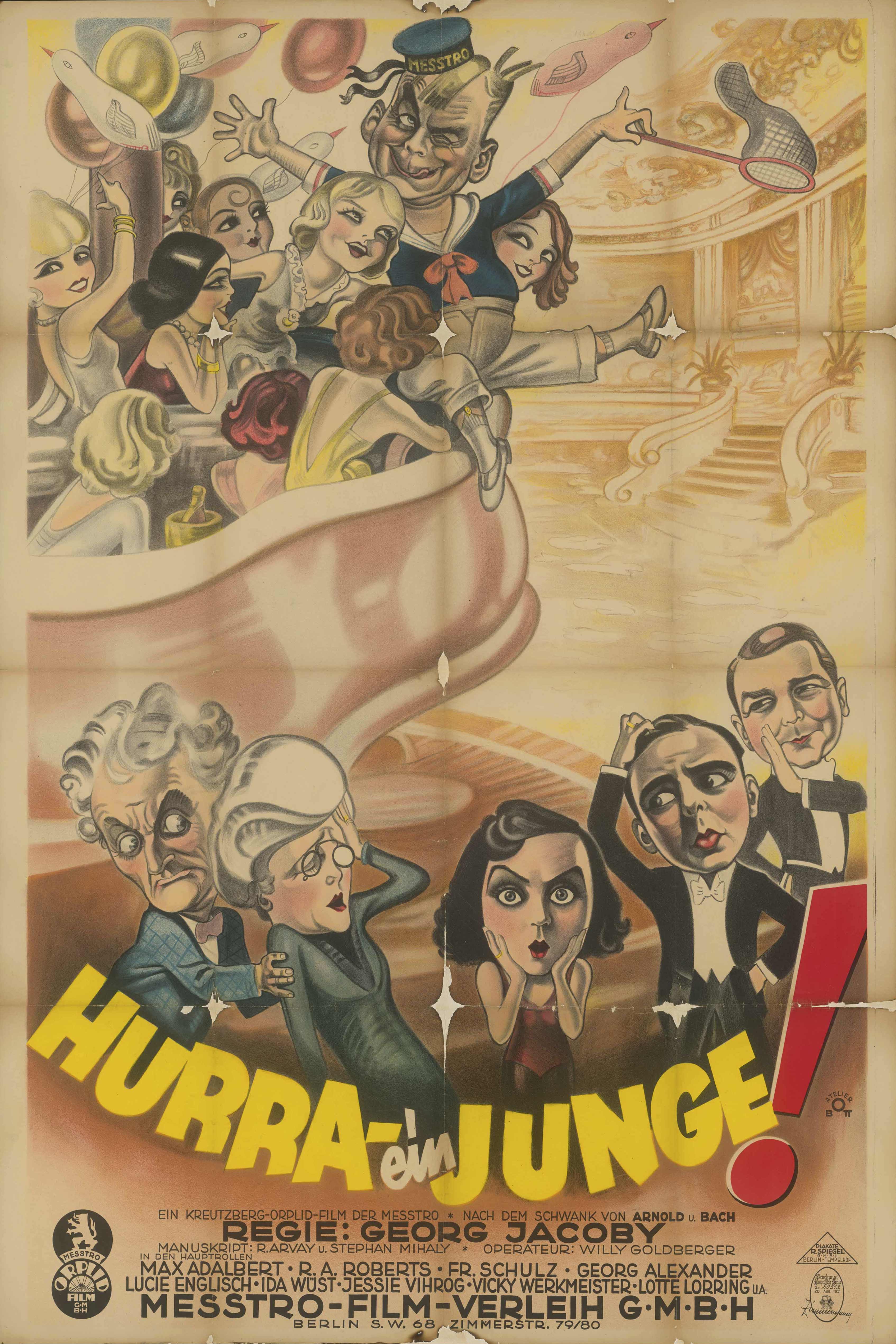 Filmplakat für Hurra – ein Junge!, Deutschland 1931