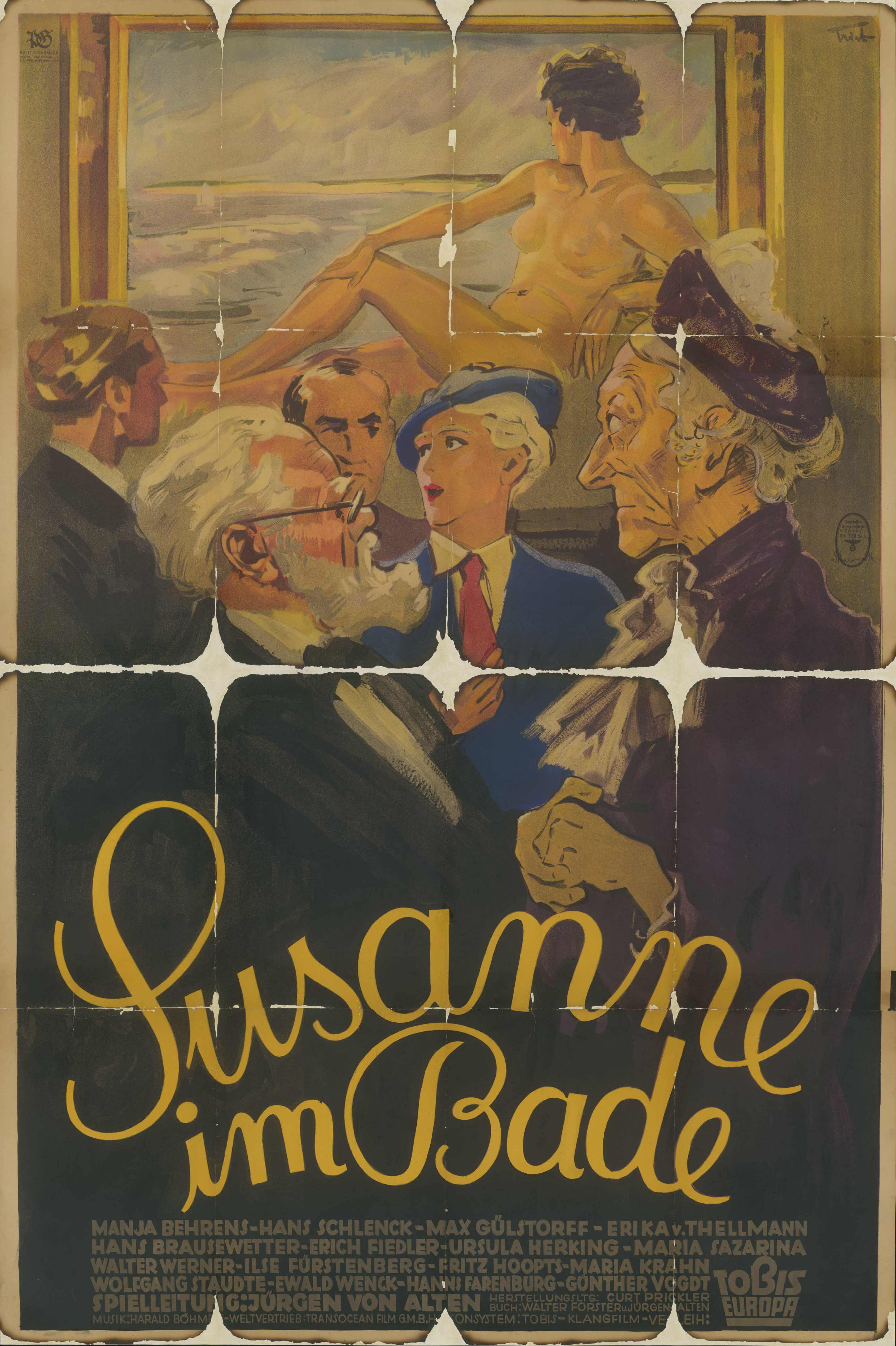 Film poster for Susanne im Bade, Germany 1936