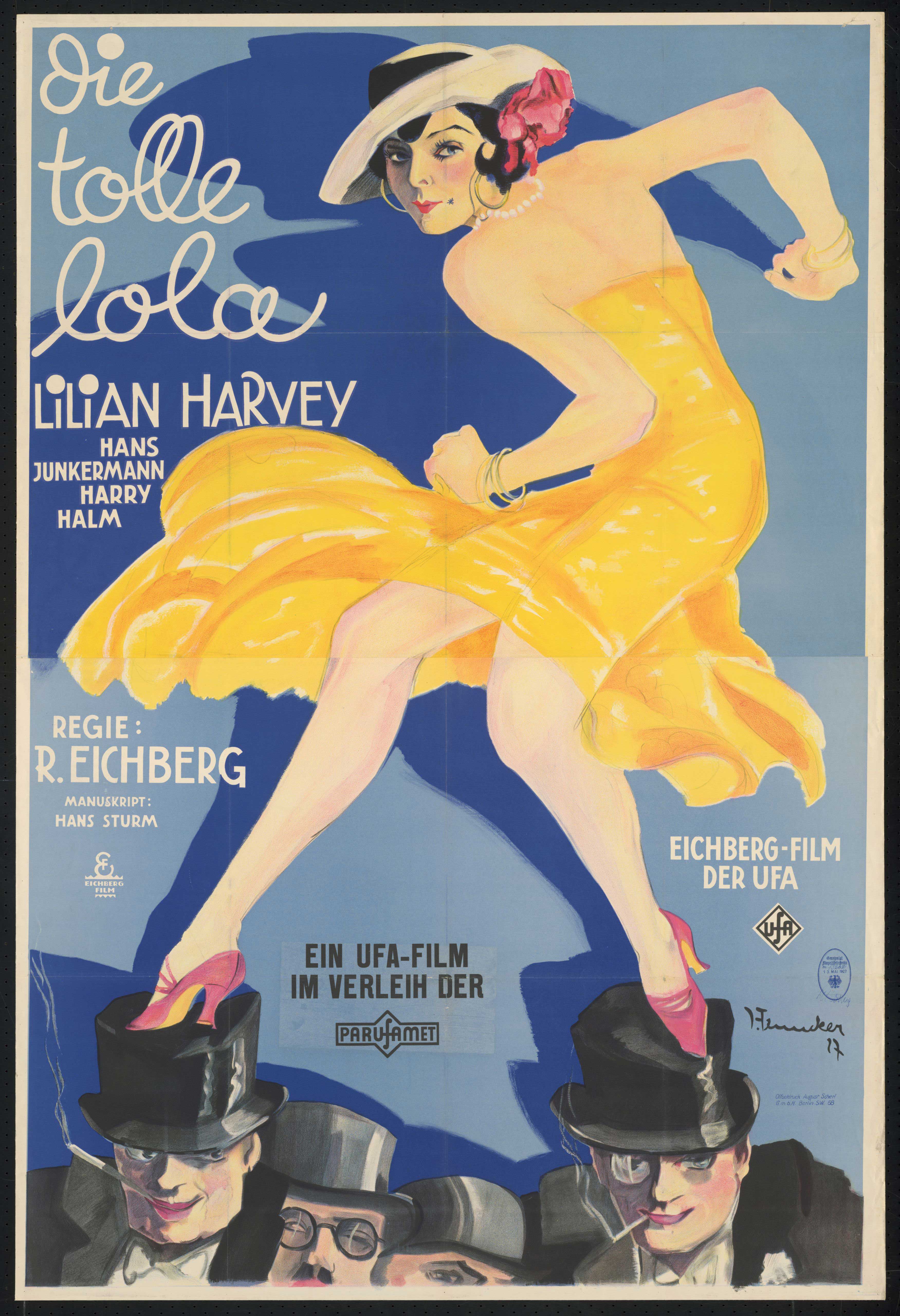 Film poster by Joef Fenneker: Die tolle Lola, Germany 1927, directed by Richard Eichberg