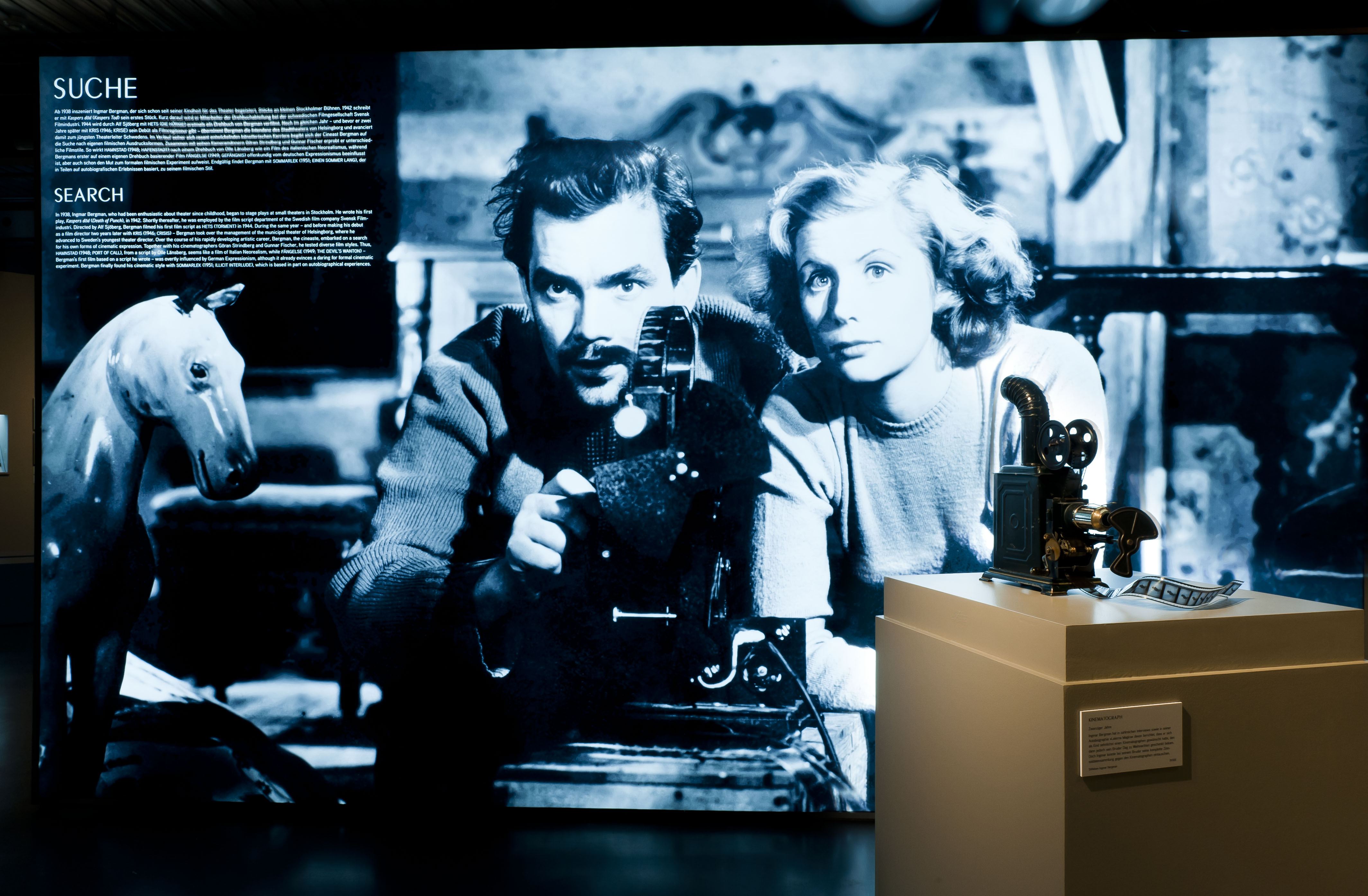 View of the exhibition „Ingmar Bergman – Truth and Lies", Deutsche Kinemathek, Berlin