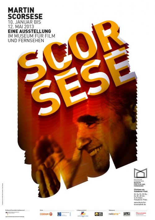 Plakat der Ausstellung "Martin Scorsese", Deutsche Kinemathek, Berlin