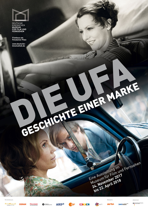 Plakat der Ausstellung "Die Ufa – Geschichte einer Marke"