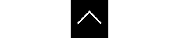 Ein schwarzes Quadrat mit einem wei&szlig;en Pfeil, der nach oben zeigt