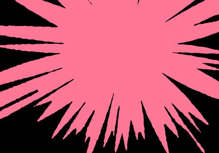 Abstrakte Explosion, pink auf schwarz