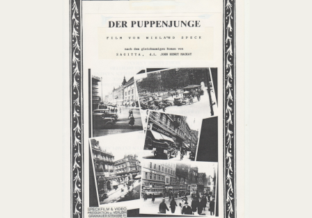 Frontseite des unver&ouml;ffentlichten Drehbuchs von &bdquo;Der Puppenjunge&rdquo;