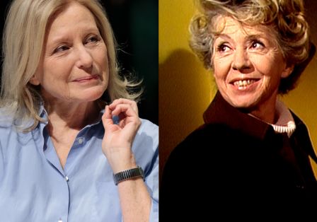 Collage von zwei Portr&auml;ts: Inge Meysel und Maren Kroymann