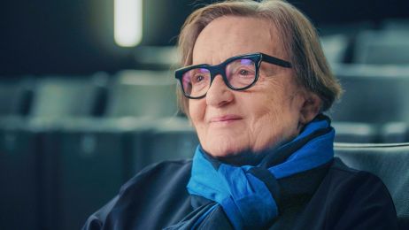 Portr&auml;t vom Agnieszka Holland in einem Kino.