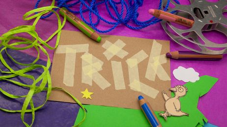 Colorful craft supplies for the animation workshop.